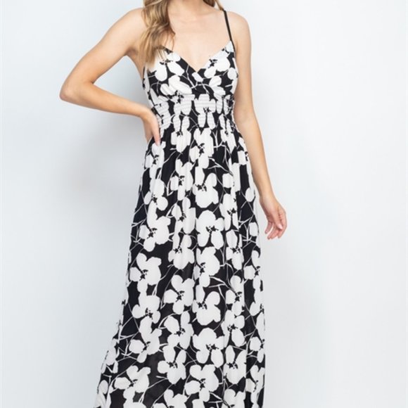 #29 Black & White Floral Maxi Dress - Picture 7 of 15